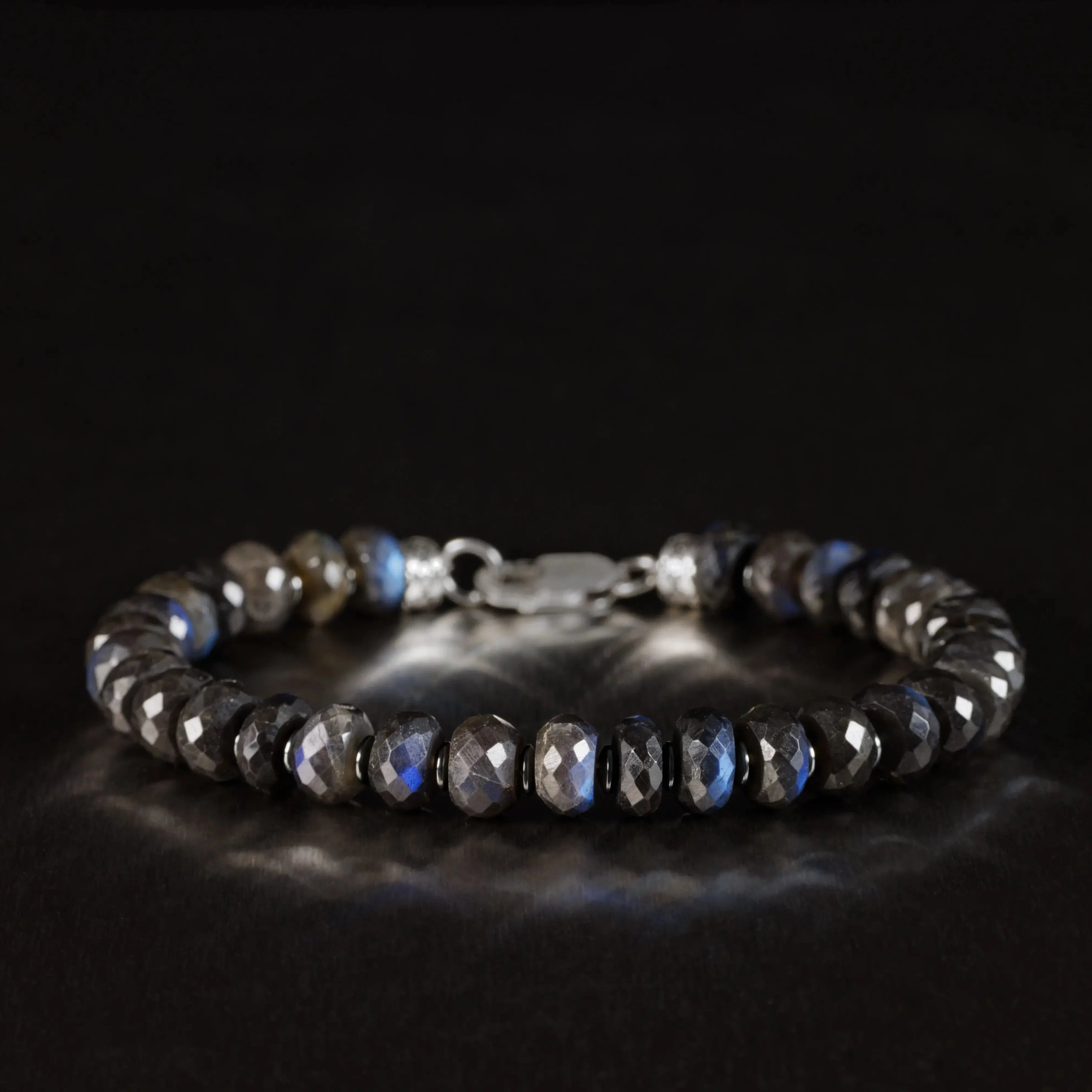 Black Labradorite Bracelet I  (8-8.5mm)