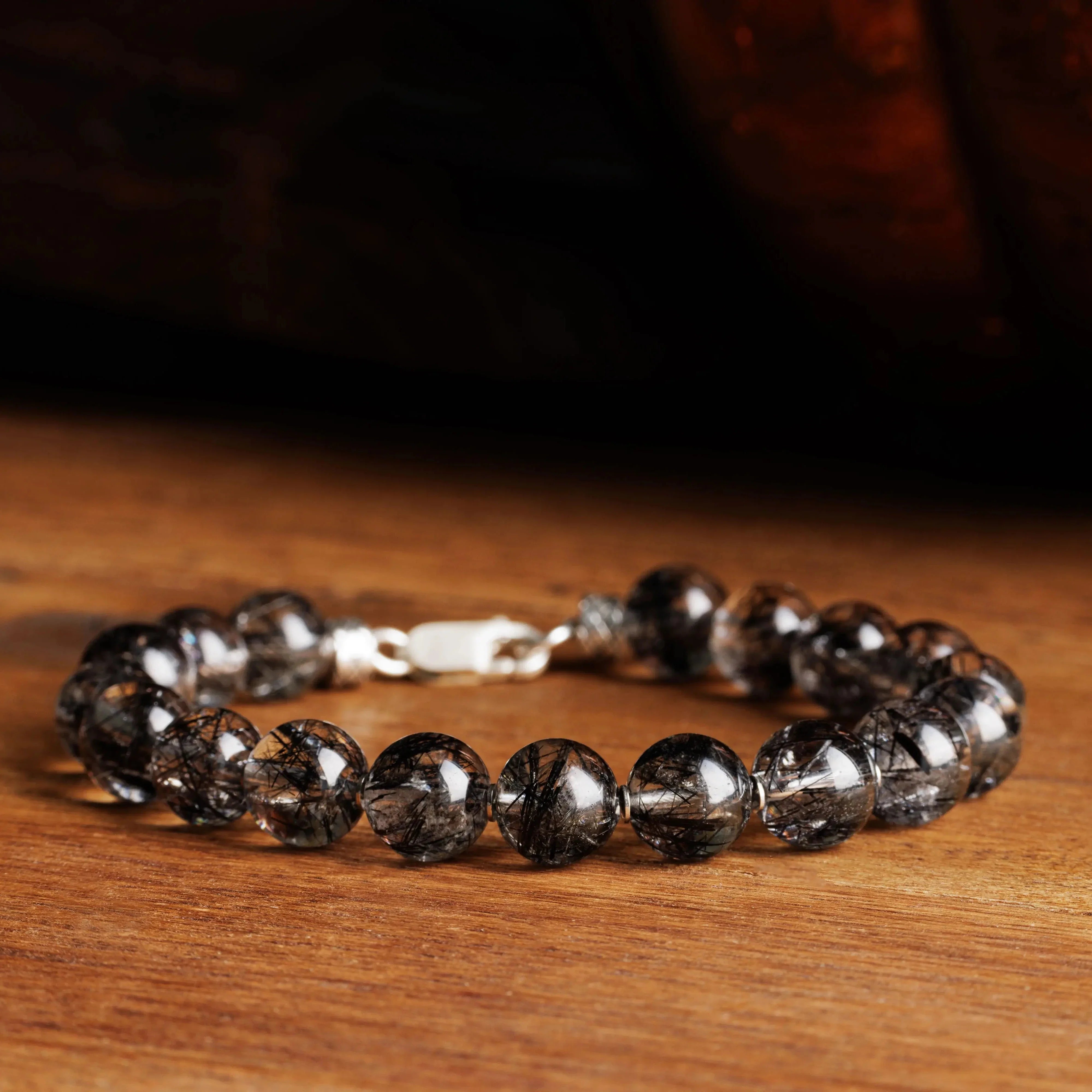 Tourmalinated Rock Crystal Bracelet I (10mm)