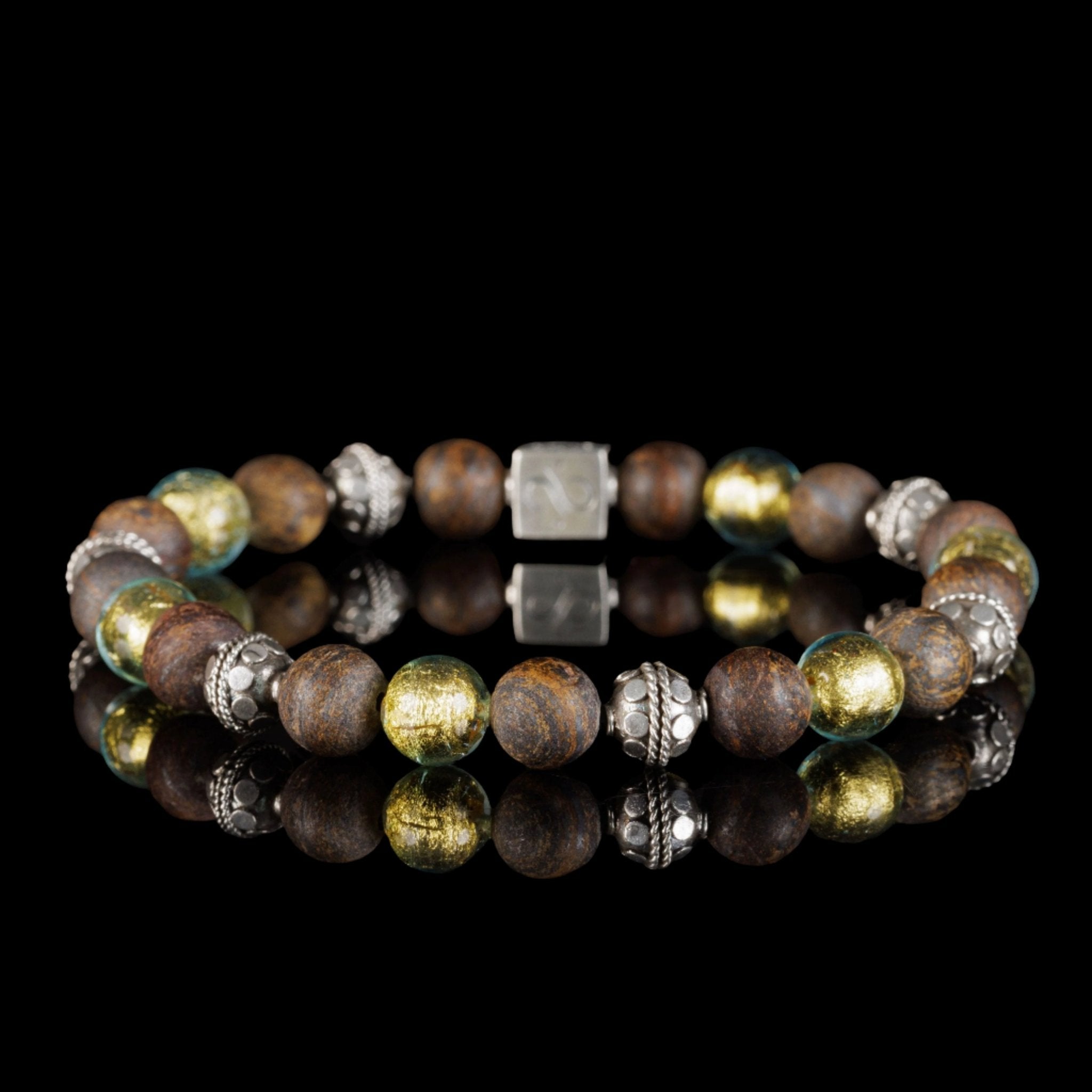 Golden Murano - Matte Bronzite Bracelet I (8mm)