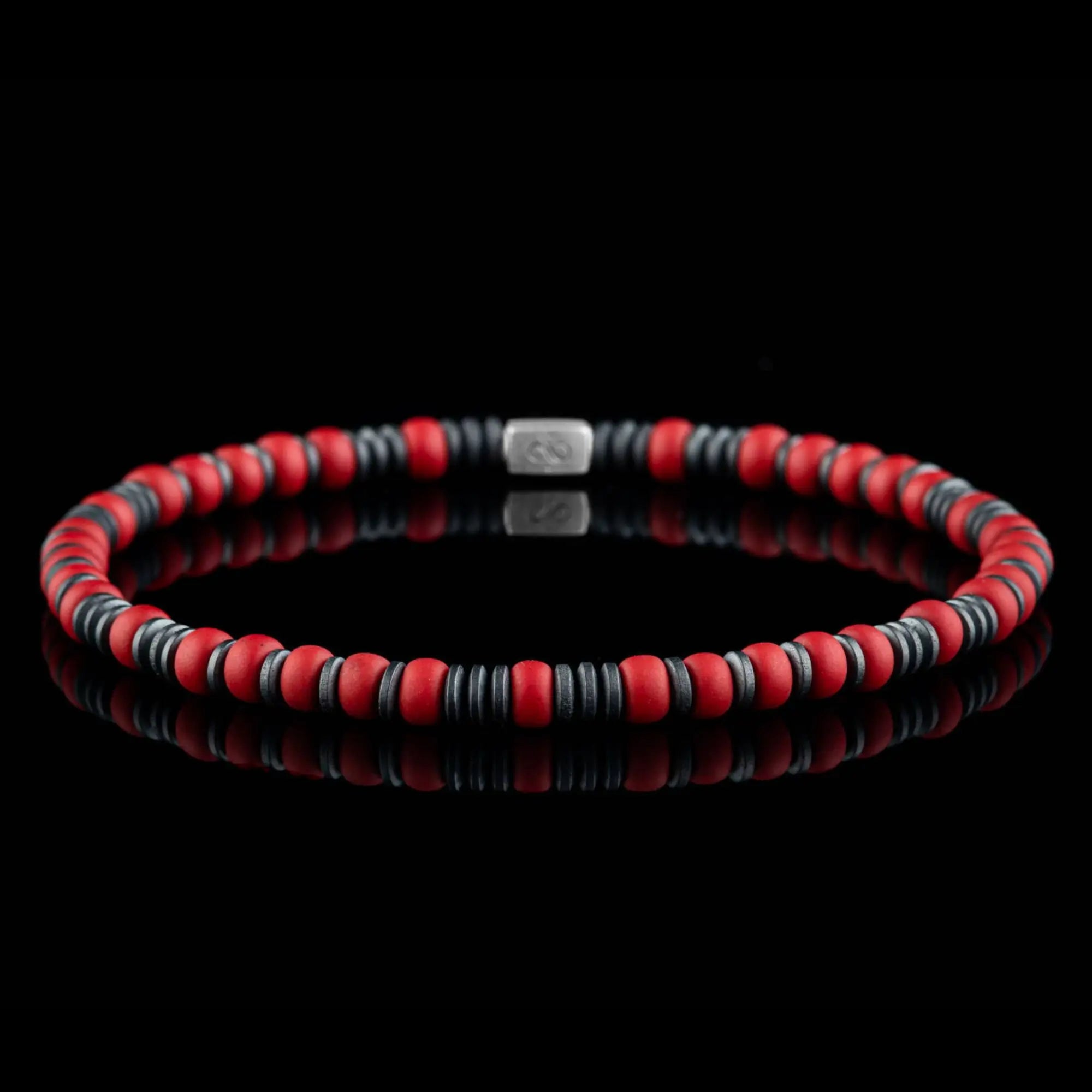 Hematite - Red Bracelet VII (4mm)