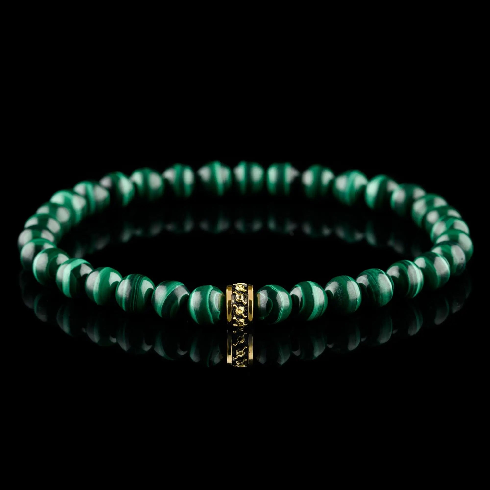 Malachite Gold Bracelet I (6mm)