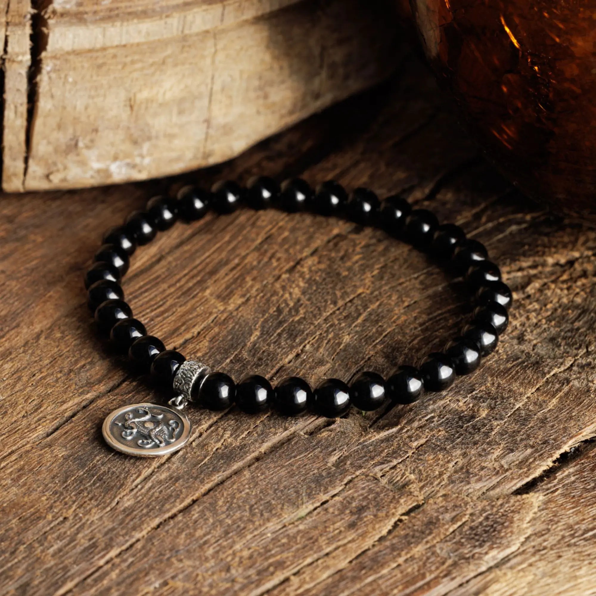 Black Tourmaline - Black Tortoise Bracelet (6mm)