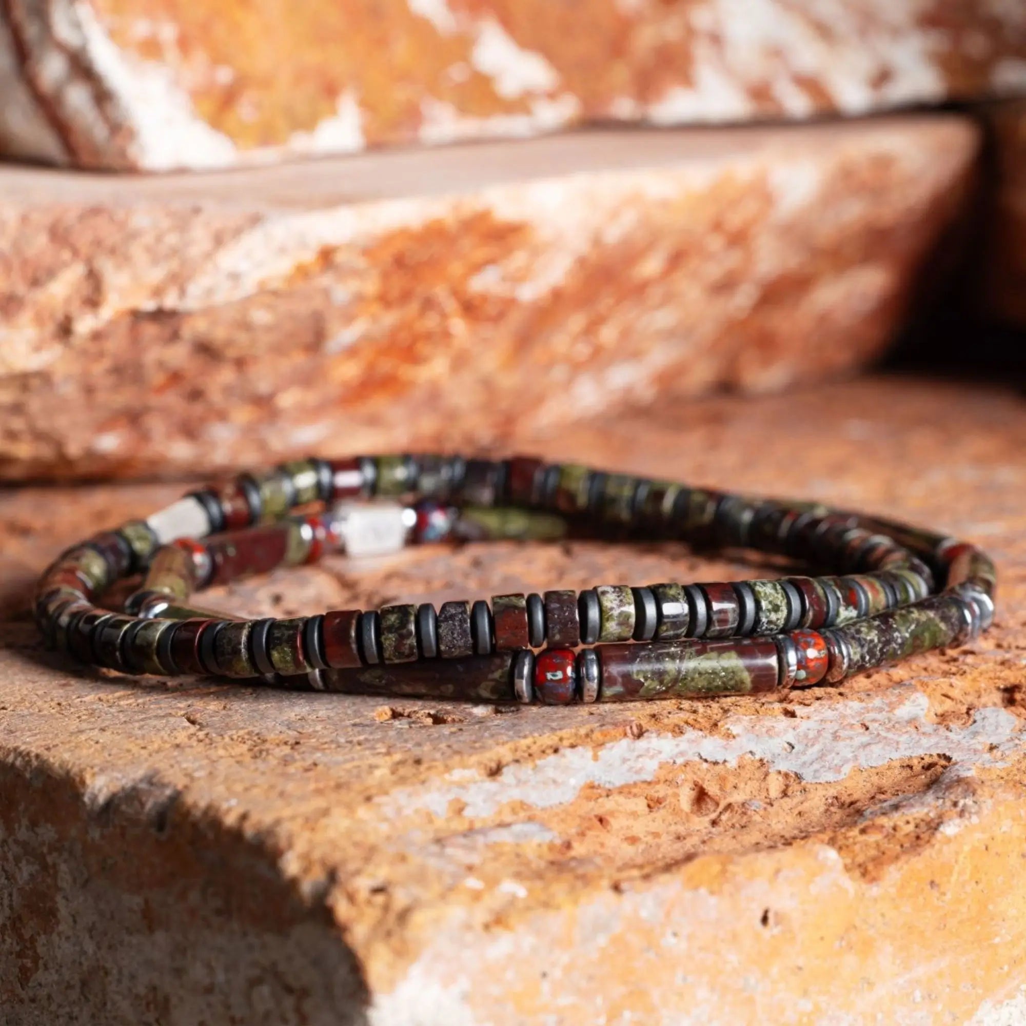 Dragon Blood Jasper Bracelet VII (4mm)