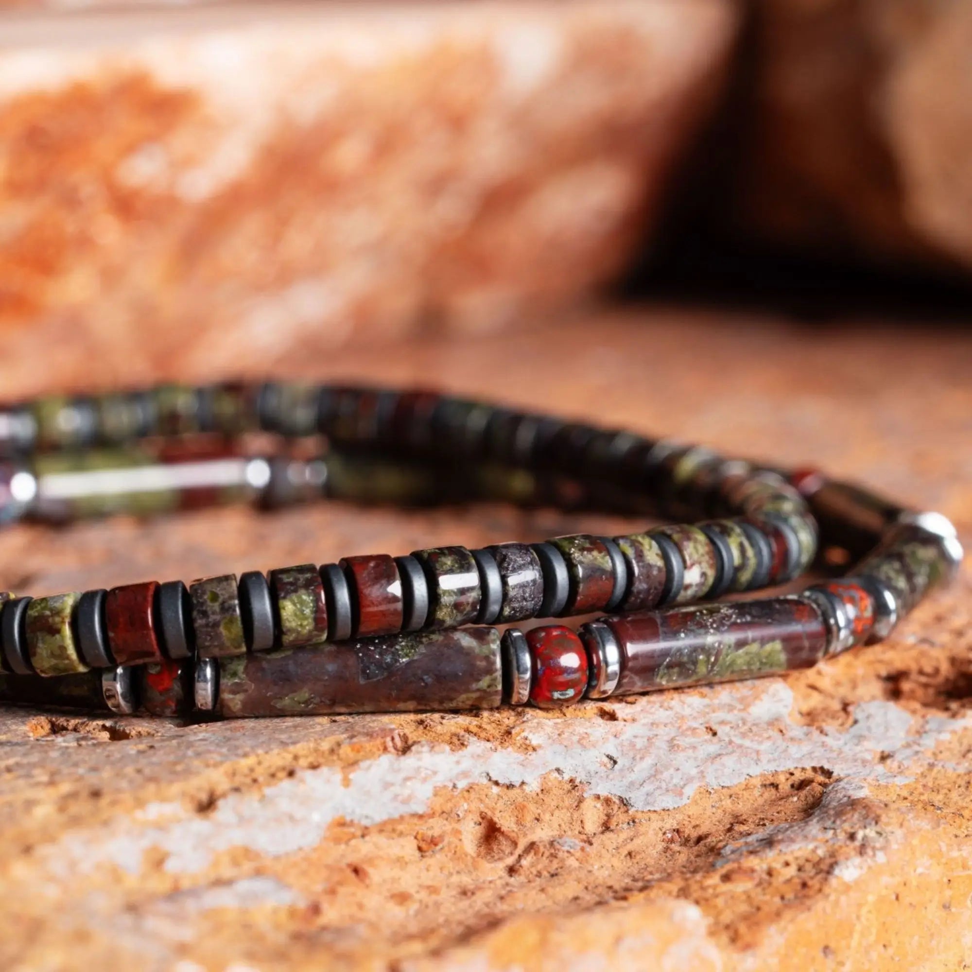 Dragon Blood Jasper Bracelet VII (4mm)